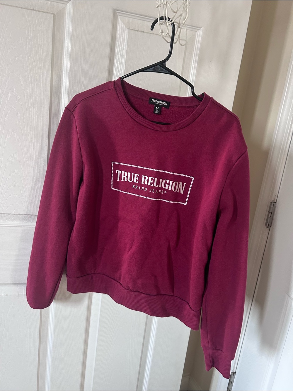 True Religion Women's Berry Logo Crewneck Sweatshirt